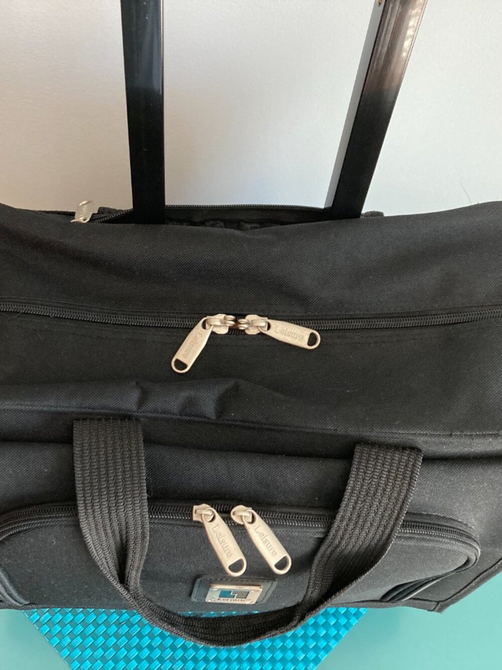 Rolling Briefcase Laptop Carry On Travel Bag -Unisex-by Leisure - Picture 6 of 16